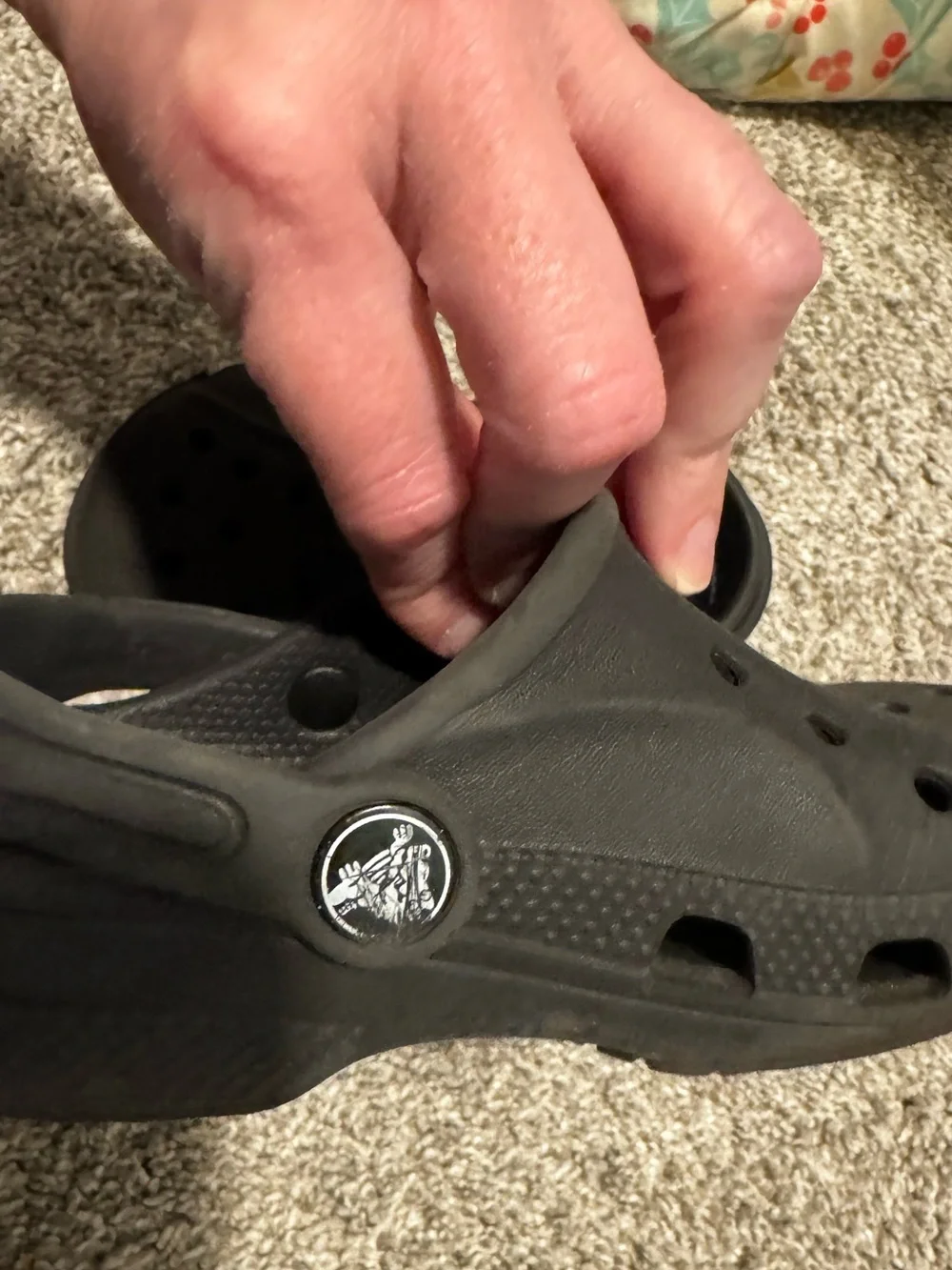Used Baya Black Crocs Toddler Boy Girls C9 Small Kids 9 Summer shoes